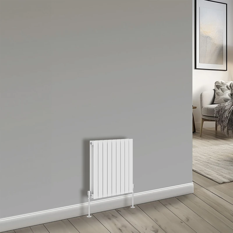 NRG Bathroom Radiator White 600x612mm Double Flat Panel for Living Room and Kitchen