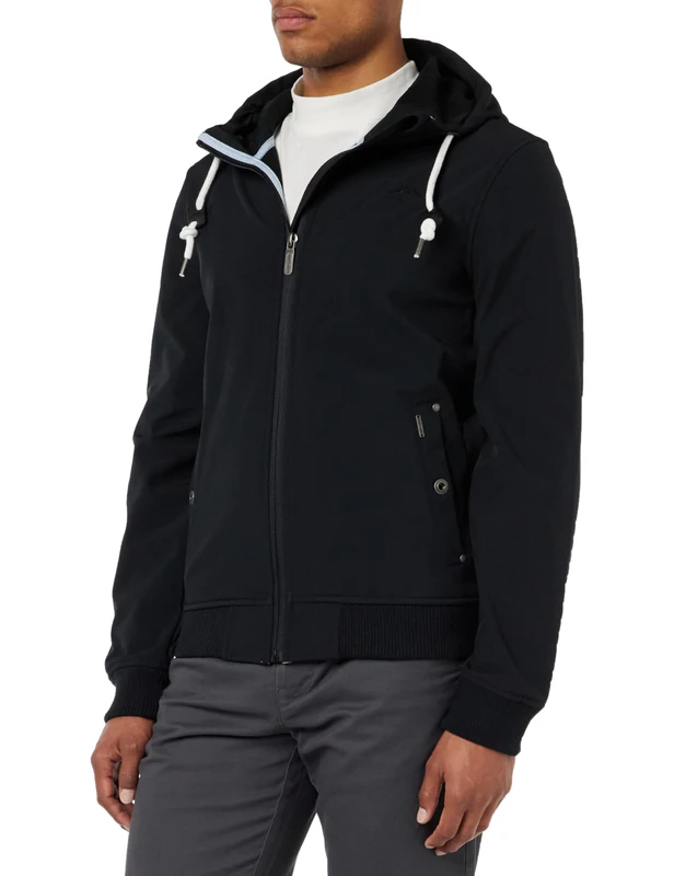 Colina Men's Softshellblouson Sweatshirt, Black, M - Image 1