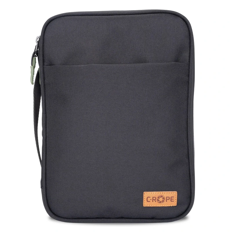 C-Rope Cable Organiser for on the go, Cable Bag for Electronic Accessories, Portable Cable Organiser for Camera Accessories, etc., Black, 25cm x 18cm x 5cm, Pocket Organiser