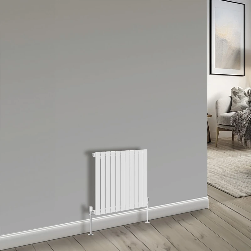 NRG Bathroom Radiator White 600x748mm Single Flat Panel for Living Room and Kitchen