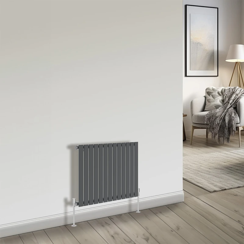 NRG Bathroom Radiator Anthracite 600x884mm Single Flat Panel for Living Room and Kitchen