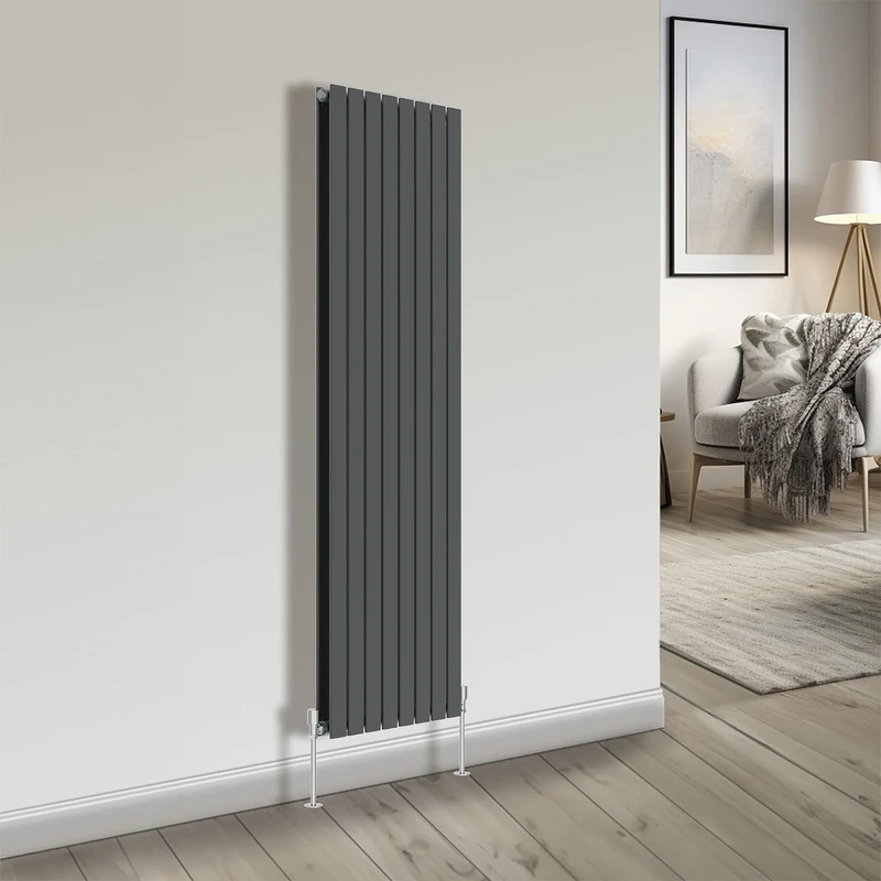 NRG Bathroom Radiator Anthracite 1800x544mm Double Flat Panel for Living Room and Kitchen