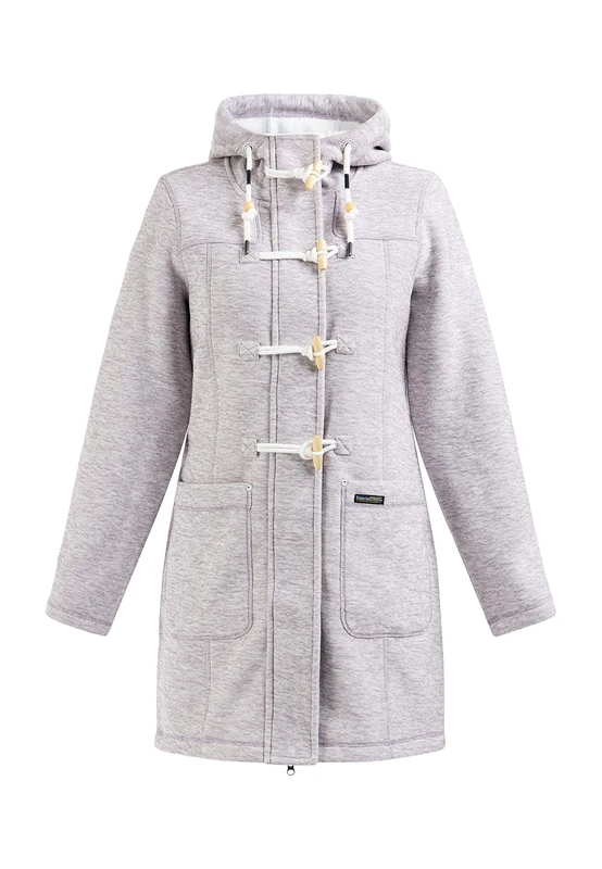 acalmar Women's Knitted Fleece Duffle Coat Fraully, Rose Lavender Melange, XXL