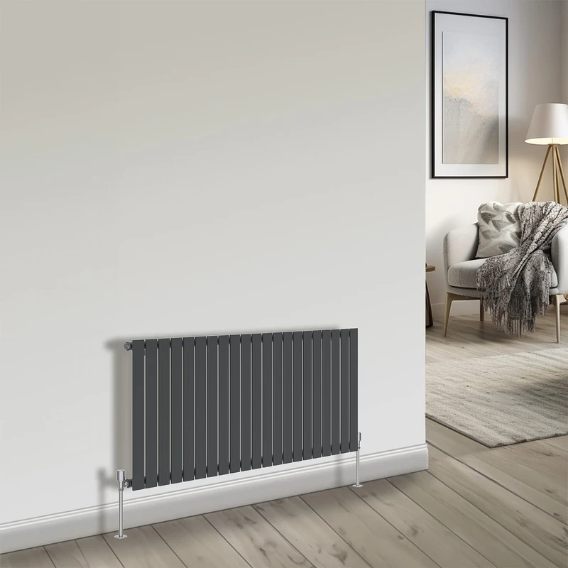 NRG Bathroom Radiator Anthracite 600x1428mm Single Flat Panel for Living Room and Kitchen