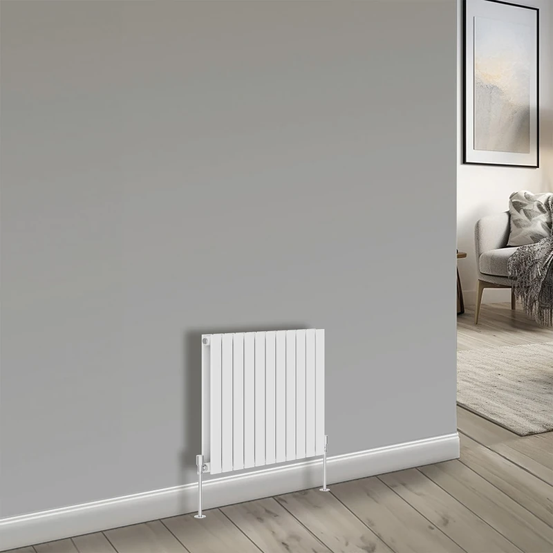 NRG Bathroom Radiator White 600x748mm Double Flat Panel for Living Room and Kitchen