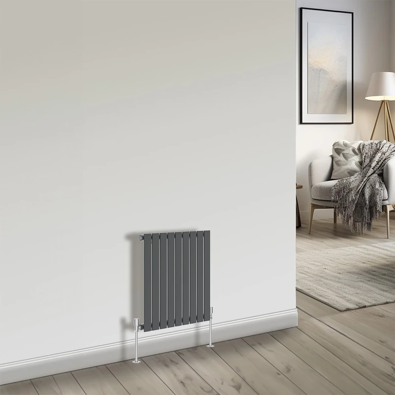NRG Bathroom Radiator Anthracite 600x612mm Single Flat Panel for Living Room and Kitchen