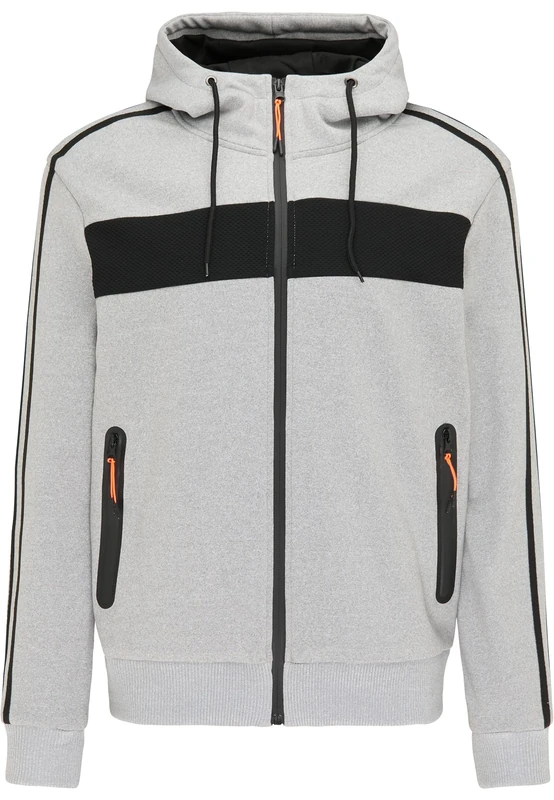 BRAELYN Men's Blouson Sweatshirt, Light Grey Black, S