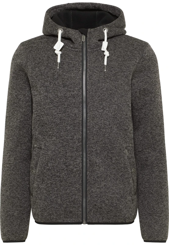 acalmar Men's Strickfleeceblouson Sweatshirt, Grey Melange, S