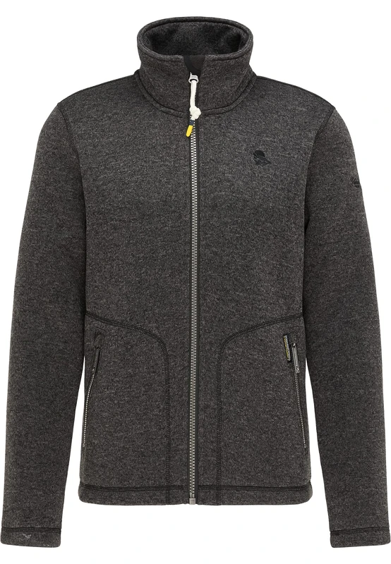 boundry Men's Strickfleecejacke Philon Knitted Fleece Jacket, Grey Melange, M