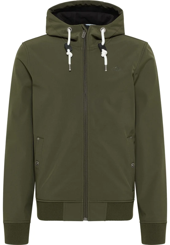 keepsuwarm Men's Softshell Blouson Sweatshirt, Dark Olive, XL - Image 1