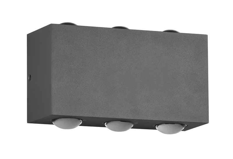 TRIO Leuchten LED Outdoor Wall Light Clyde 240760142, Die-Cast Aluminium, Anthracite incl. 2X 3 Watt LED