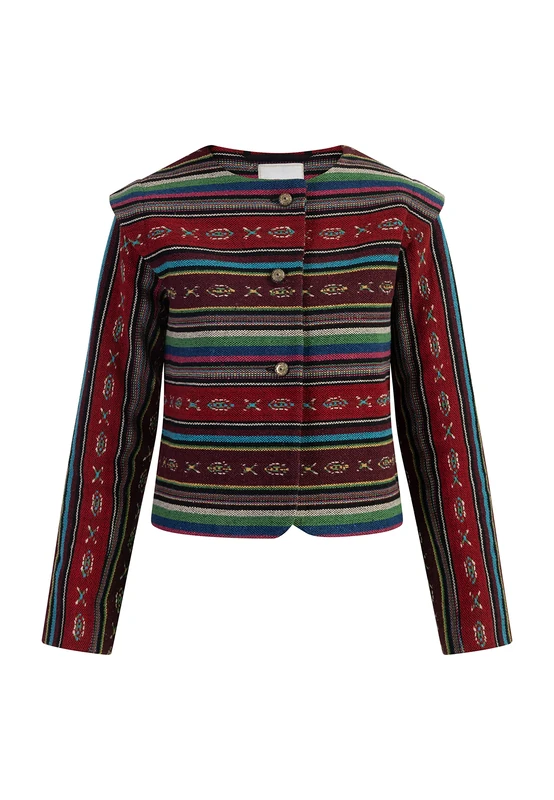 ZITHA Women's Short Blazer Jacket 29327467-zi01, Multicoloured Black, M, 12