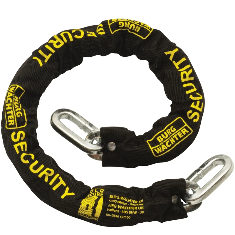 Burg-Wachter GKM 12/100 12mm Sold Secure Diamond & Gold Chain, Black, 1M