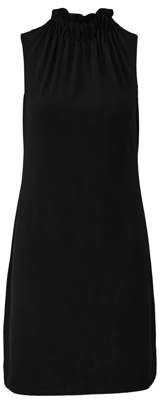 s.Oliver BLACK LABEL Women's 2142925 Jersey Dress with All-Over Pattern, Black 9999, 14