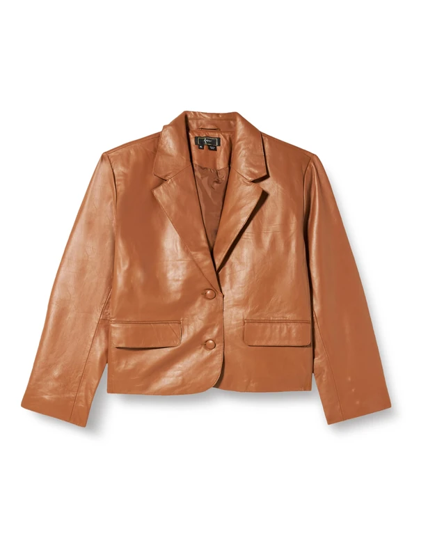 caspio Women's Leather Blazer 29027088-ca06, Cognac, XL