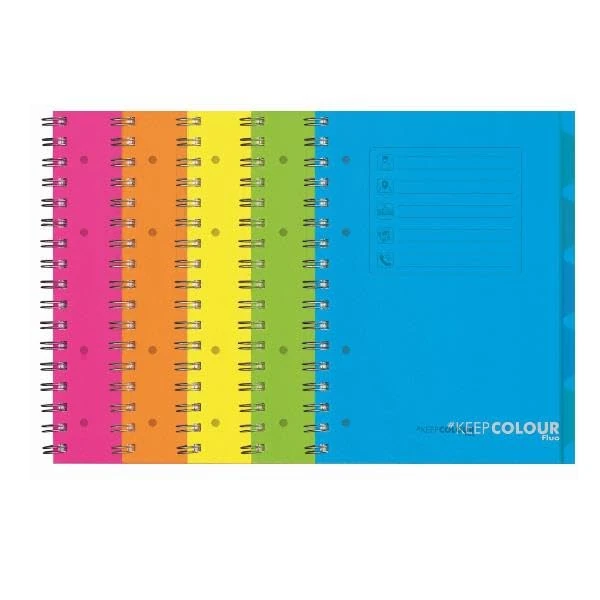 School Equipment Brand Orna Model CF5 QUADERNO SPIRALATE Fluo A4 5MM - Image 1