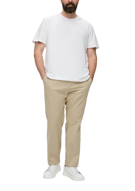 s.Oliver Große Größen Size Men's 2148435 Linen Trousers Relaxed fit, 8155, 38 W/34 L