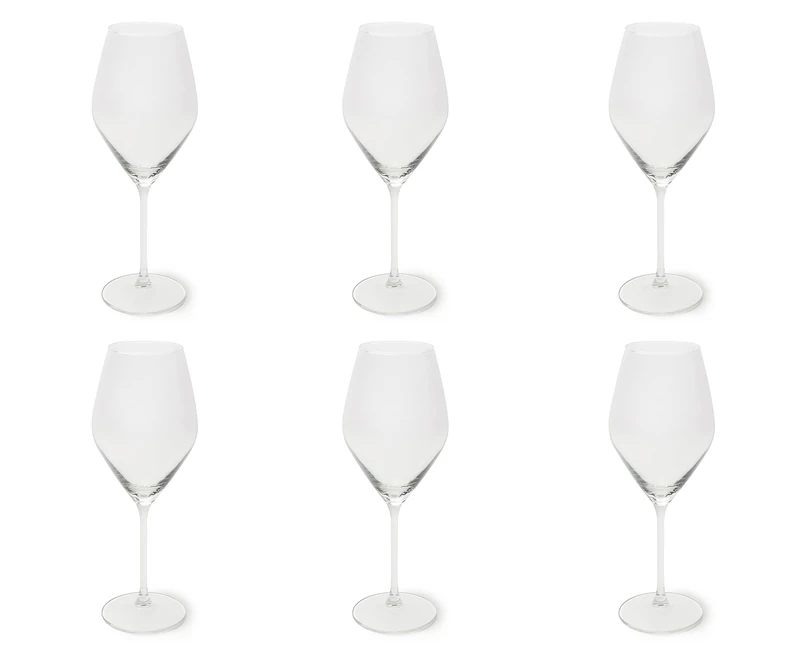 Excelsa Asti Set of 6 Wine Glasses, Transparent, Blown Glass, Capacity 470 ml