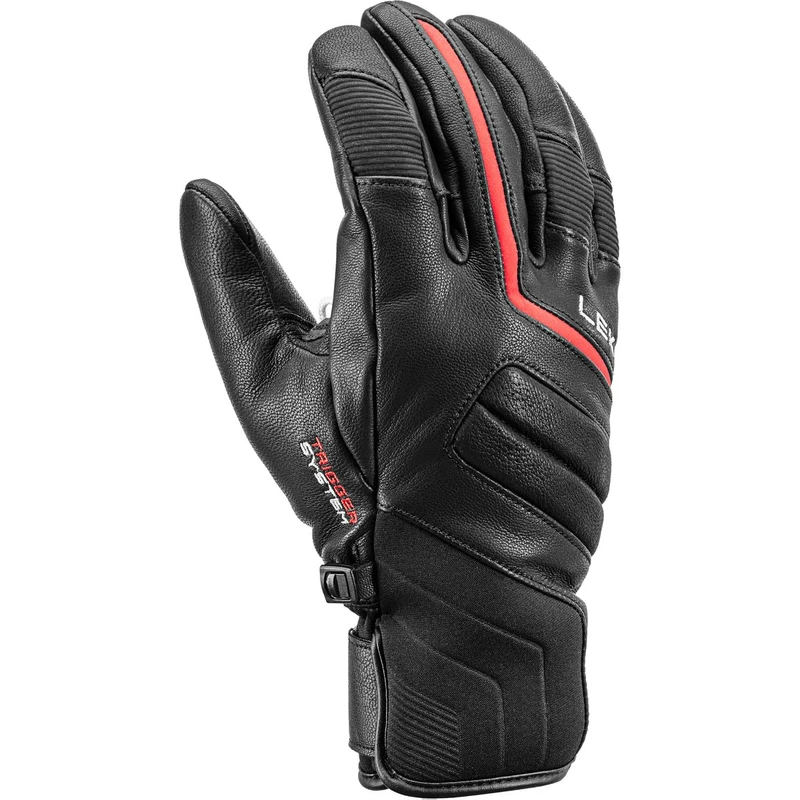 LEKI Phoenix 3D Gloves, Black-Red, EU 10