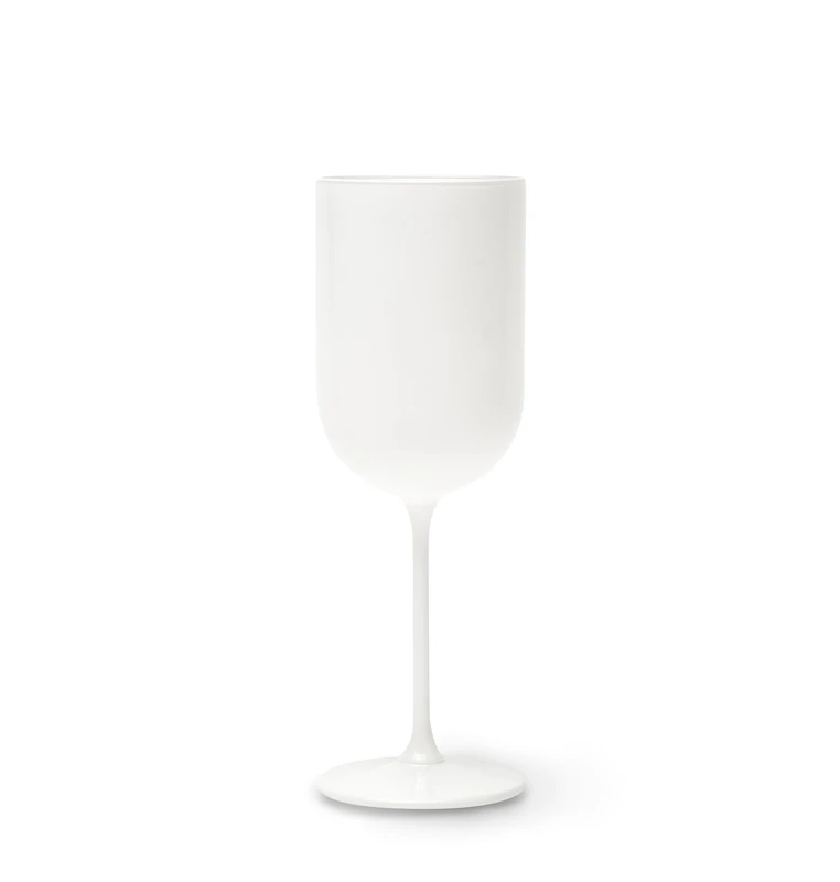 Excelsa Nordic Set of 6 White Glasses, Sprayed Glass, Capacity 410 ml