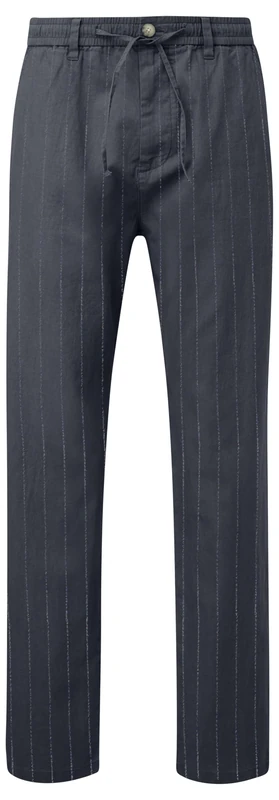 s.Oliver Große Größen Size Men's Relaxed Fit Linen Trousers, Blue 59g1, 40 W/30 L
