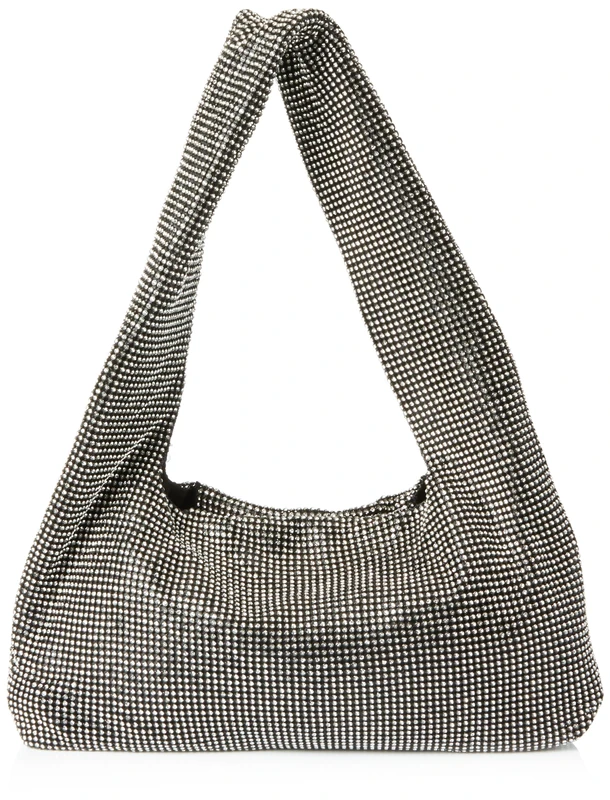 NAEMI Women's Crystal Shoulder Bag, Black, One Size