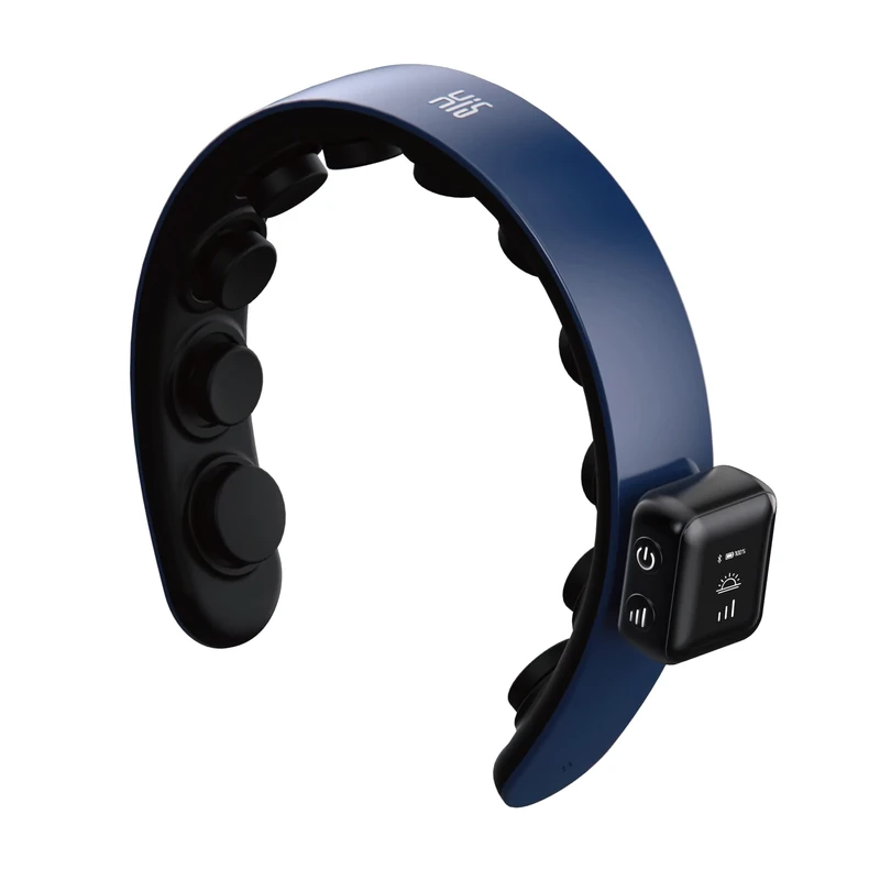 H1 Electric Scalp Massager for Head Massage Scratcher- 11 Vibrating Nodes for Deep Relaxation, Stress Relief, &Hair StimulationStylish, Compact, Lightweight Hairband Design, Prussian Blue