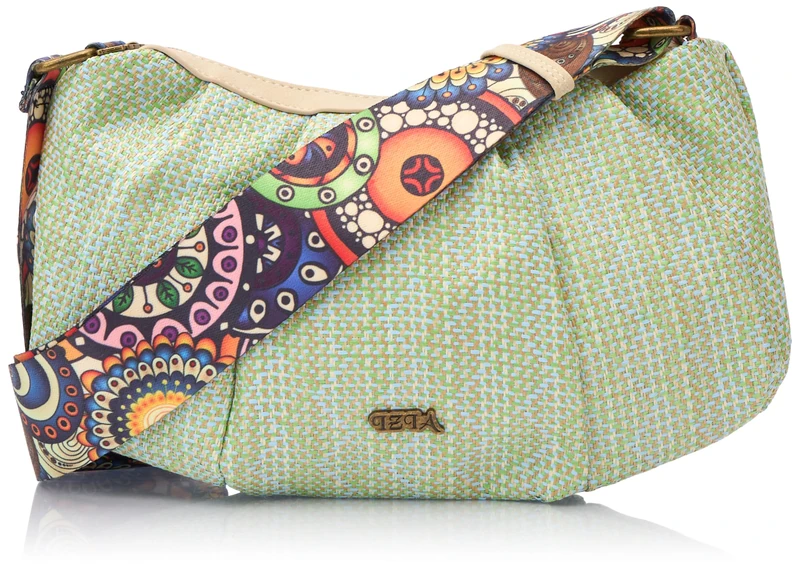 NALLY Women's Shoulder Bag, Green Multicoloured, One Size