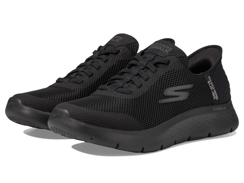Skechers Men's Go Walk Flex Hands Free Slip-ins Sneaker, Black, 15 UK