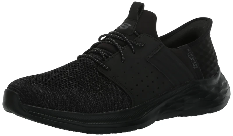 Skechers Men's Garner-Newick Hands Free Slip-in Moccasin, Black/Black, 10 UK