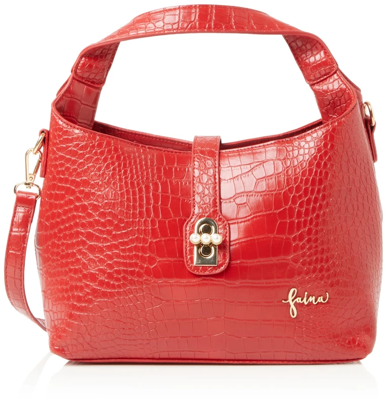 NAEMI Women's Handbag Shopper, Wine red, One Size