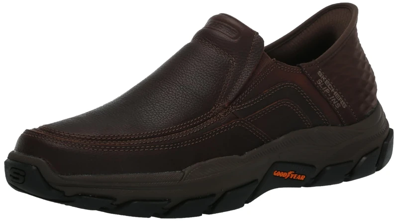 Skechers Men's Respected-Elgin Slip-On, Rdbr (Red/Brown), 9.5 UK