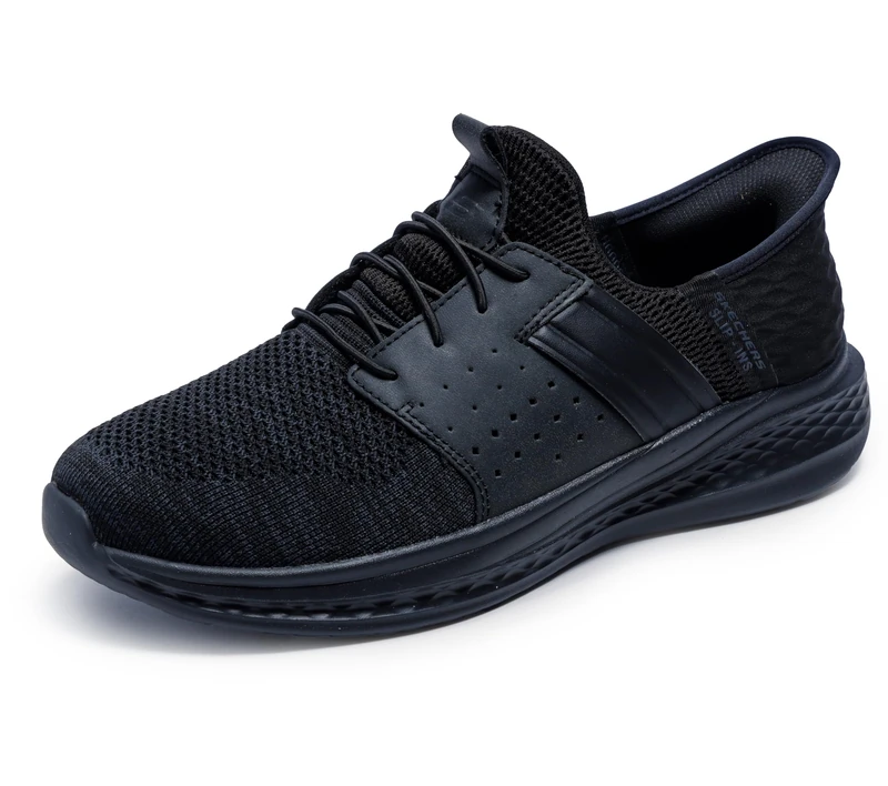 Skechers Men's Slade-Ocon Hands Free Slip-in Moccasin, Black, 6.5 UK