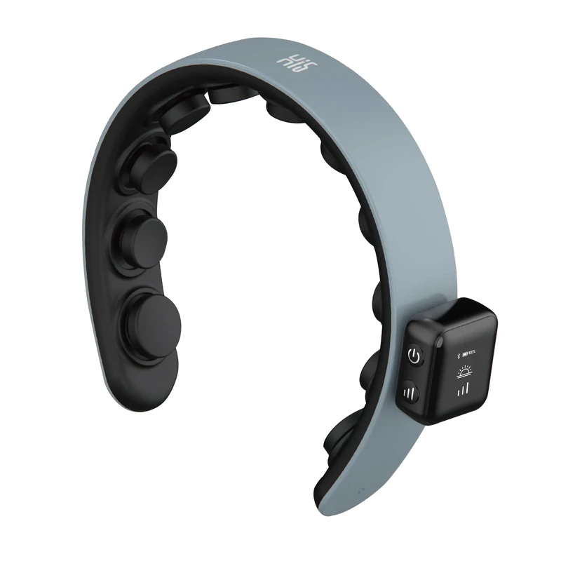 H1 Electric Scalp Massager for Head Massage Scratcher- 11 Vibrating Nodes for Deep Relaxation, Stress Relief, &Hair StimulationStylish, Compact, Lightweight Hairband Design,Sky Grey