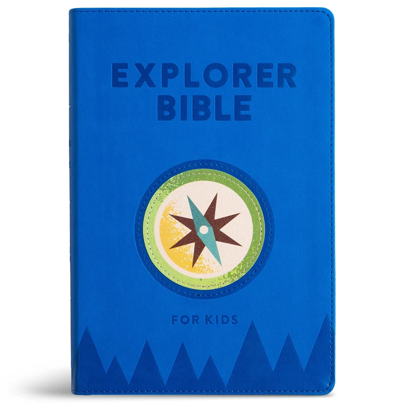 KJV Explorer Bible for Kids, Royal Blue Leathertouch, Indexed: Placing God's Word in the Middle of God's World