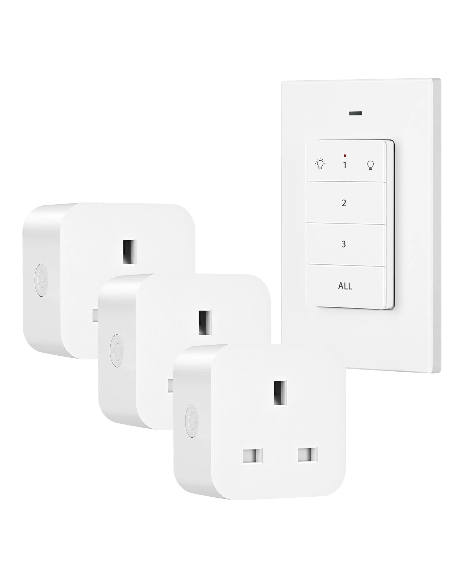 DEWENWILS Wireless Control Sockets, 13A 3120W Switches With Magnetic Control, 30M Range, Plug for Vacs, Christmas Lights, Fans, UKCA Listed, 1 Remote and 3 Sockets
