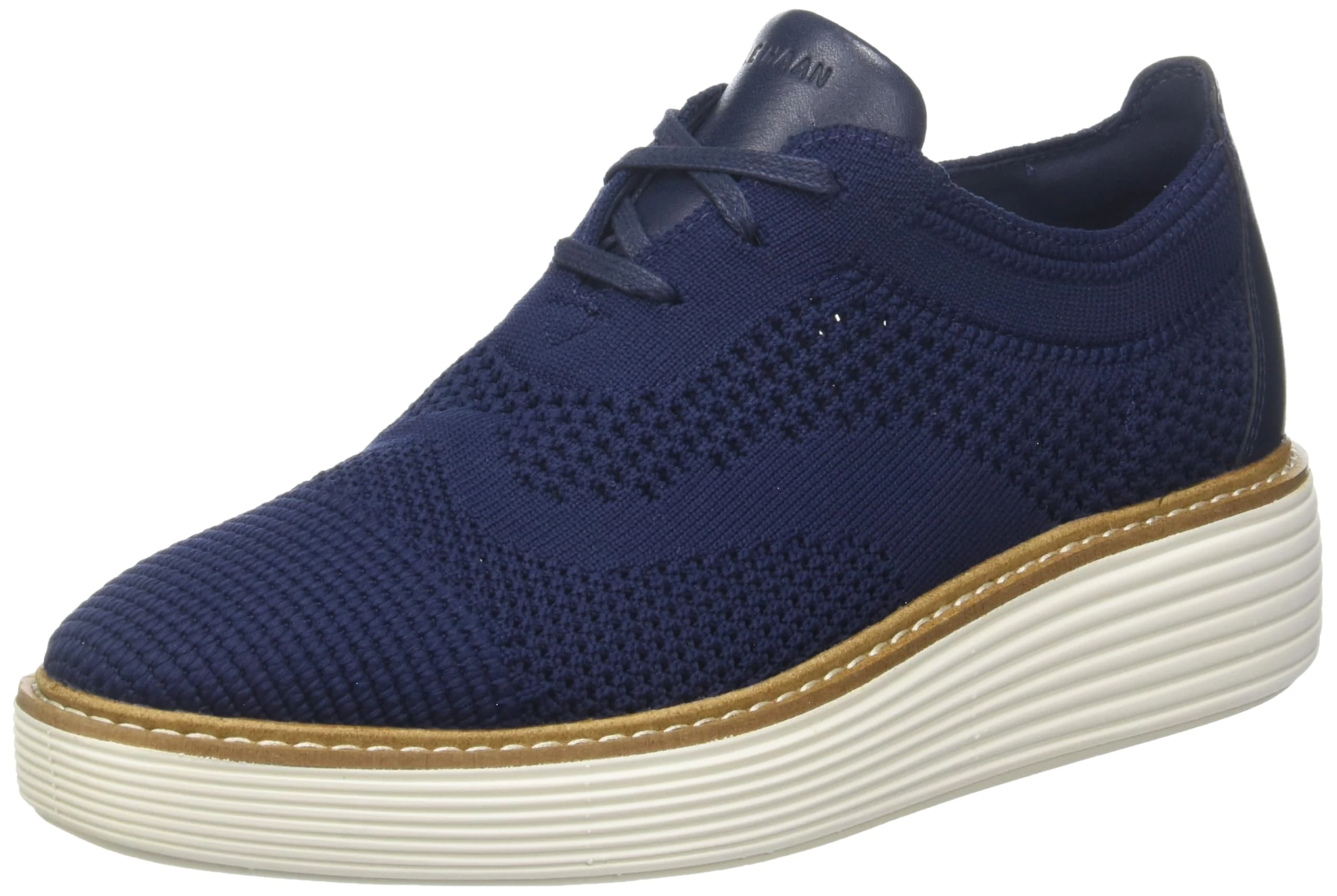 Cole Haan Women's Original Grand Platform Stitchlite Oxford, Navy Blazer Knit/I, 3 UK