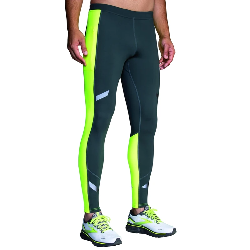BROOKS 211479044 Run Visible Thermal Tight Pants Men's Asphalt/Nightlife Size 25
