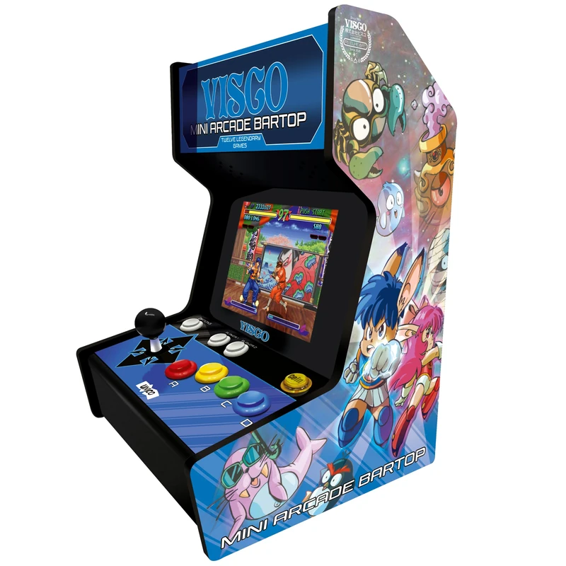 PixelHeart Mini Arcade Bartop Console - 8 Inch LCD - 2 Player