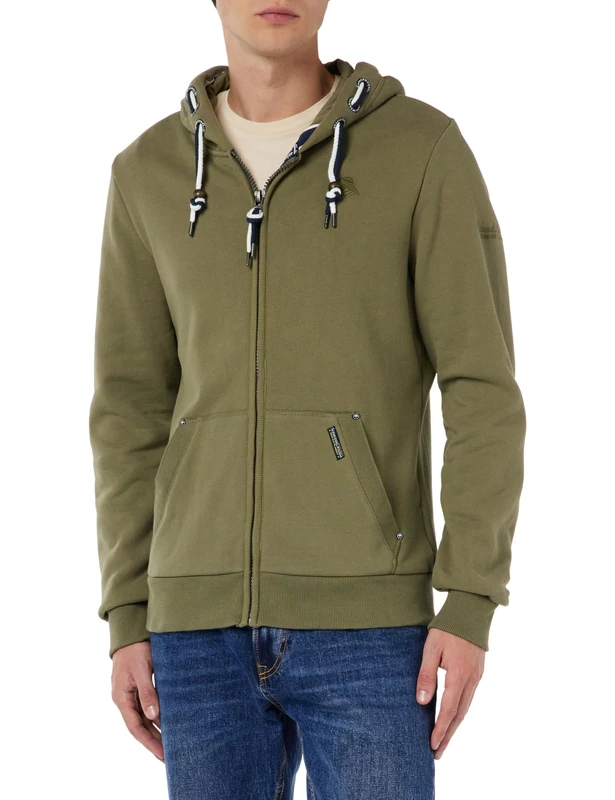 boundry Men's Sweat Jacket, Olive, L