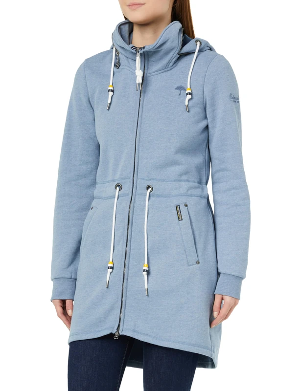PLUMDALE Women's Sweat Jacket, Blue Blend, S - Image 1