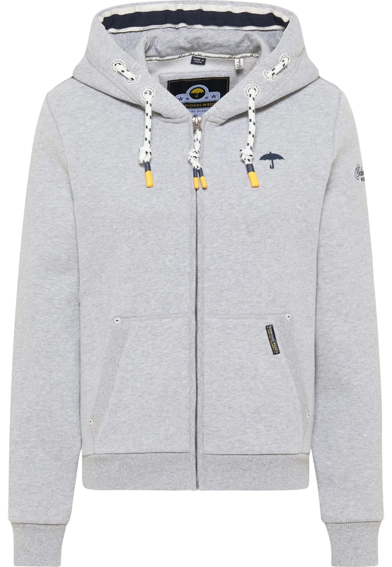 yuka Women's Sweat Jacket, Light Grey (Light Grey Blend), L