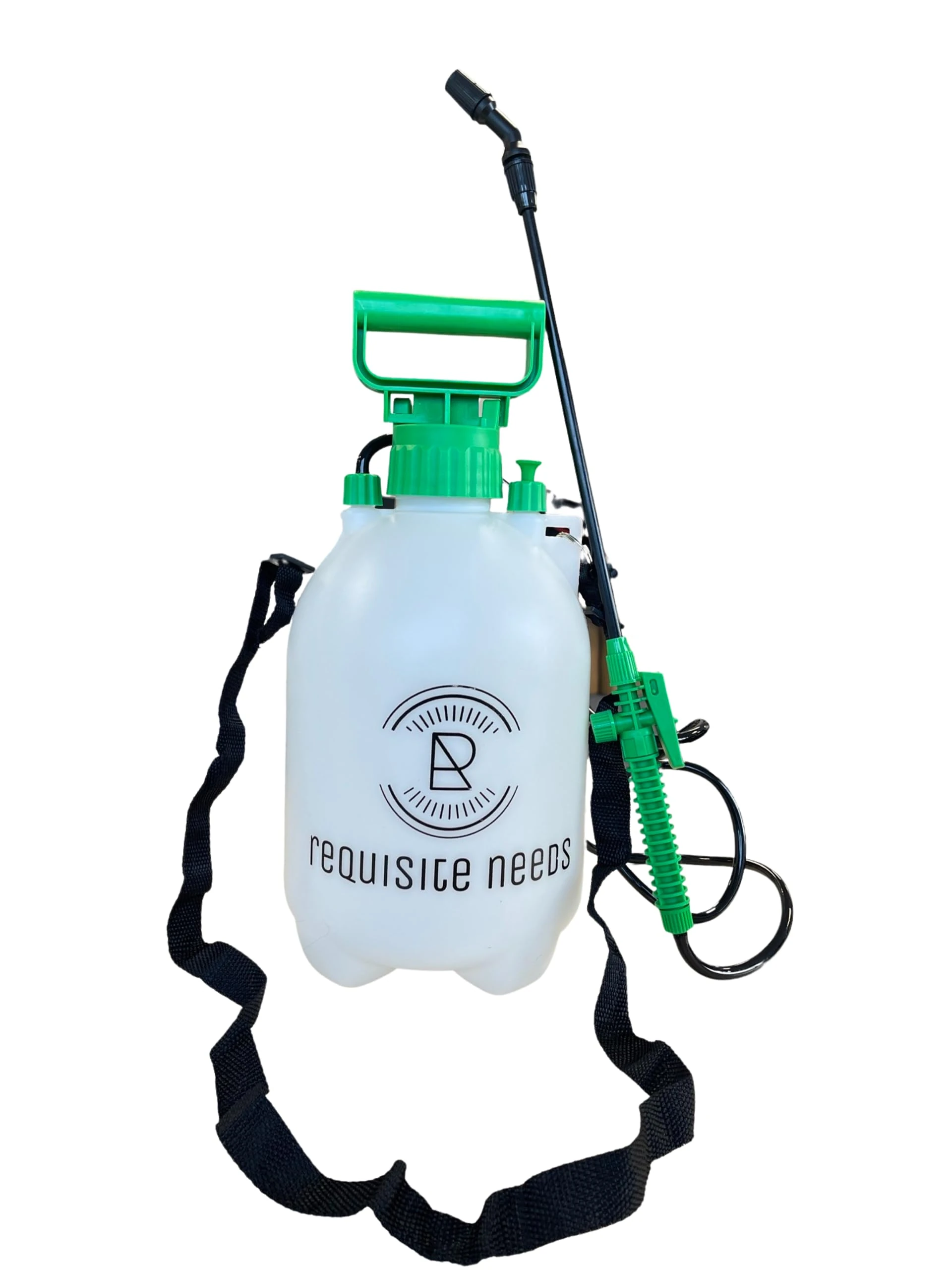 REQUISITE NEEDS Pump Action Pressure Spray Garden sprayer with plastic lance & carry strap pressure sprayer, weed killer sprayer pump fertilizer, pesticides, fungicides, and cleaning (5L Spray Bottle)