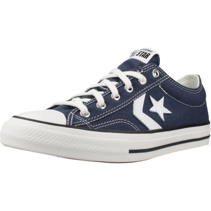 CONVERSE Boys Star Player 76 Foundational Canvas Sneaker, Navy Vintage White Egret, 6 UK