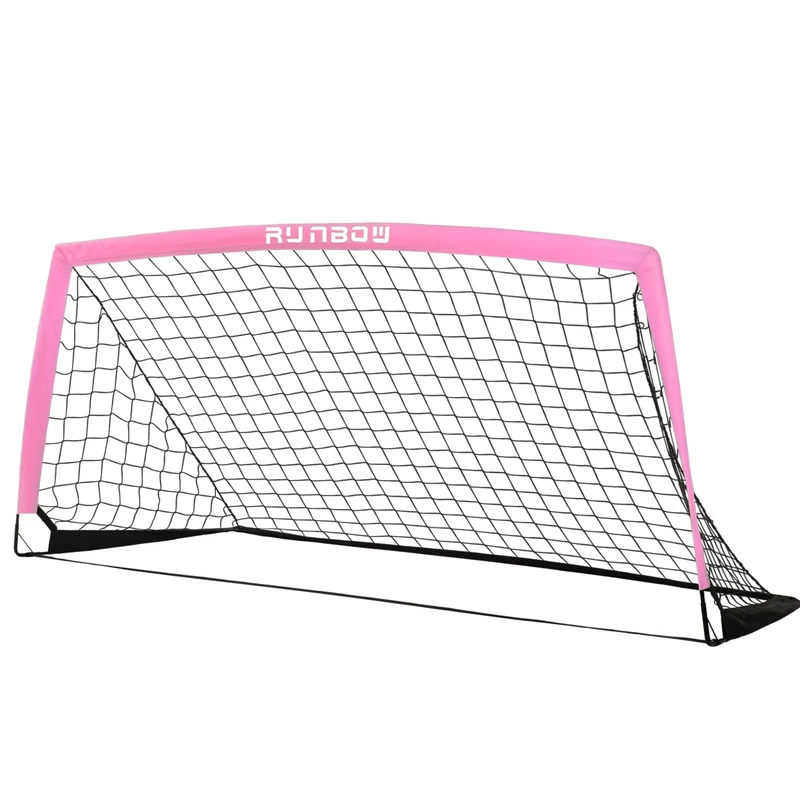 RUNBOW 6x4 ft Portable Kids Soccer Goal for Backyard Practice Soccer Net with Carry Bag (Pink, 6x4 FT, 1 Pack) - Image 1