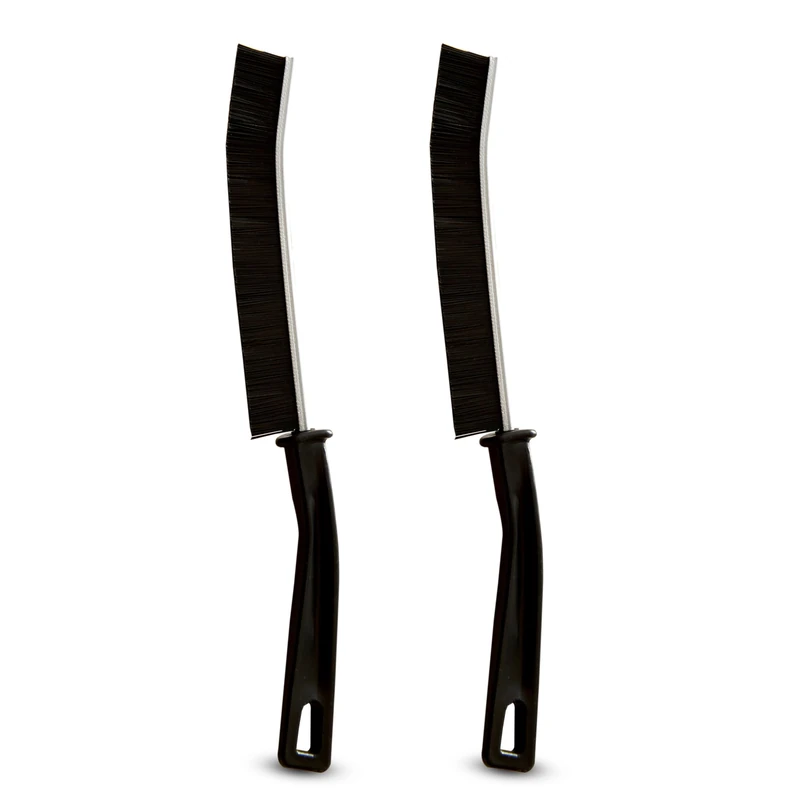 TRAND® Crevice Cleaning Brush 2 Pcs Hard Bristle Gap Cleaning Brush Tool For Narrow Corners In Home Kitchen Bathroom Tile And Window Groove,Grout Cleaner Brush (Pf-Xh065) (2) (2pcs Black) (Pack of 2)