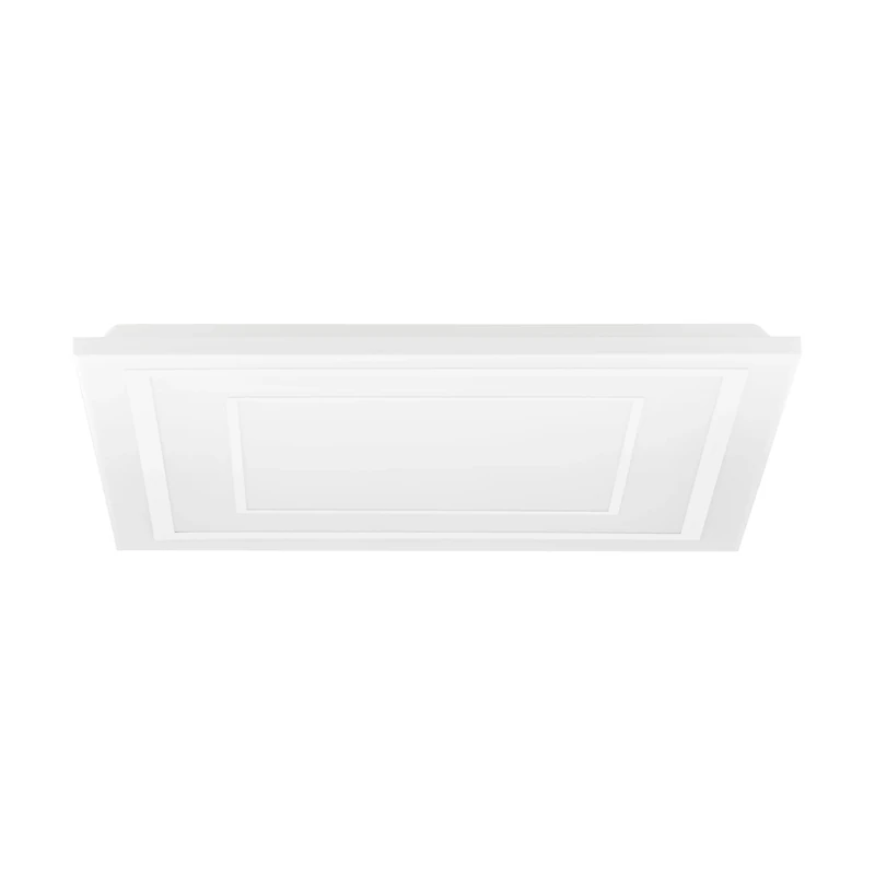 Eglo LED Panel Albarca, dimmable Ceiling Light Fixture, Square Bedroom, Office and Living Room lamp, White Aluminium and Plastic, Warm - Cool White, 17.2 x 17.2