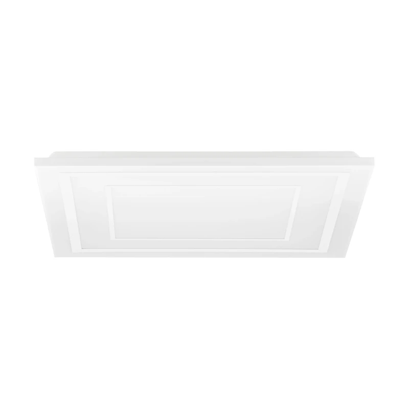 Eglo LED Panel Albarca, dimmable Ceiling Light Fixture, Square Bedroom, Office and Living Room lamp, White Aluminium and Plastic, Warm - Cool White, 23 x 23