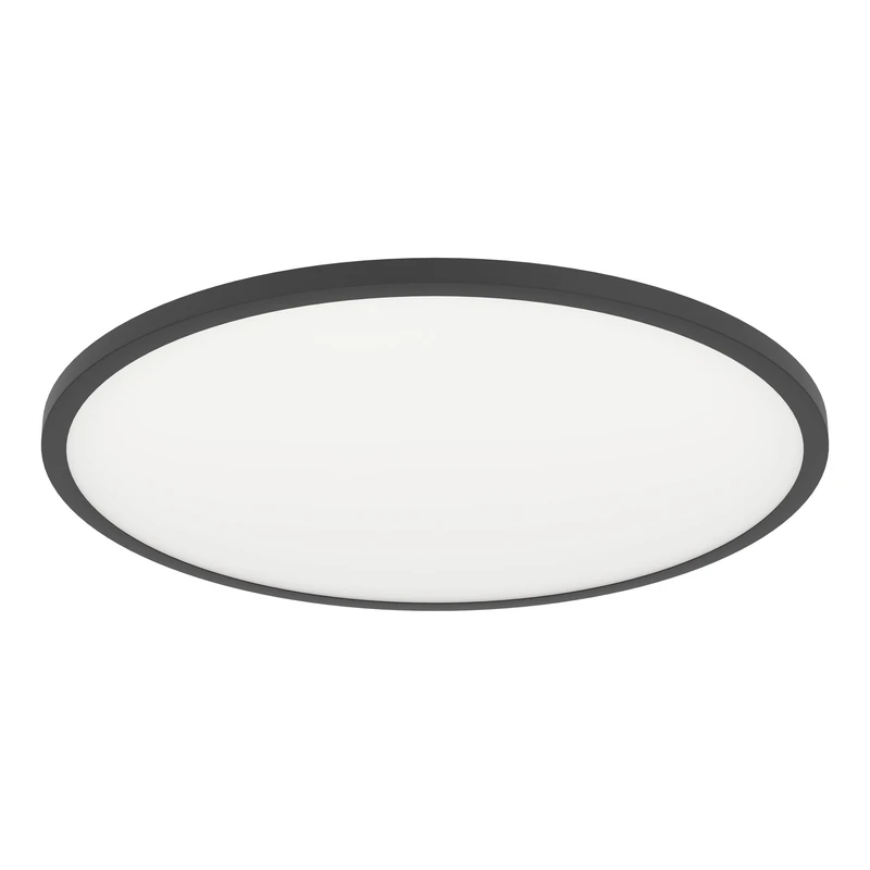 Eglo Connect.z Smart Home LED Ceiling Light Panel Sarsina -Z, Zigbee Lighting, app and Voice Control, White tunable Lights (Warm - Cool White), dimmable lamp, Black Metal, Ø 23 in