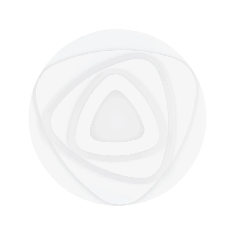 Eglo LED Ceiling Light Fixture Palagiano, Flush-Mount lamp for Kitchen and Hallway, Office Lighting Made of White Plastic, Neutral White, Ø 15 in